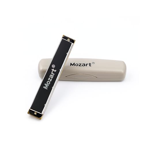 Image of Mozart Harmonica Mouth Organ, 24 Holes 48 Tones Key of C, Professional Tremolo Harmonica for Adults & Beginners, Musical Instrument for Blues, Folk, Rock, Jazz