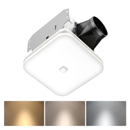 OREiN Bathroom Exhaust Fan with Light, 100 CFM 1.5 Sones, 25W Bathroom Fan with Light for Home, 1000lm LED Light 3000K/4000K/5000K Selectable & Nightlight, FCC/ETL Listed, Bathroom Fan Light Combo
