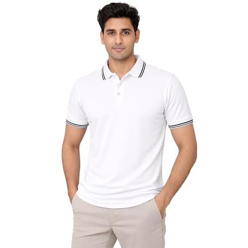 Image of Hangout Hub Men's Polo T Shirt | Solid | Plain Regular Fit Tees|Collar T-Shirts|Half Sleeves|Set of 1 & 2|HH.MP.MAR