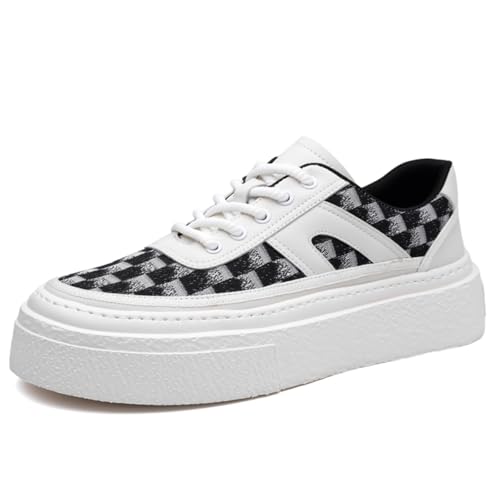 Men's Checkered - Pattern Sneakers, Stylish Casual Sports Shoes - Ideal for Street Styles, Daily Hangouts & Urban Commutes