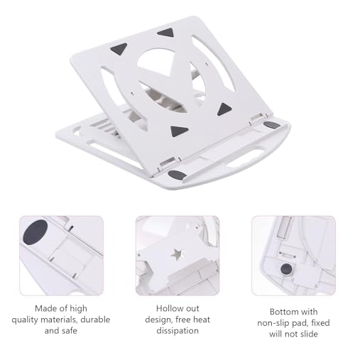 Soporte Giratorio para Laptop con Base Elevada Blanca miniatura 7