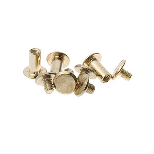 Uonlytech 45Sets Copper Plated Screw Rivets for Account Book Picture and Recipe Nail Each Durable Metalworking DIY Supplies