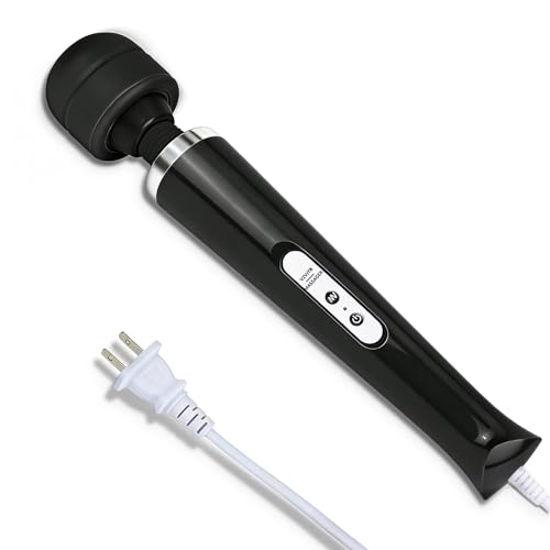 Image of Handheld Electric Back Massager, 10 Speed Wired Deep Tissue Vibrating Massager for Muscle Aches (Black)
