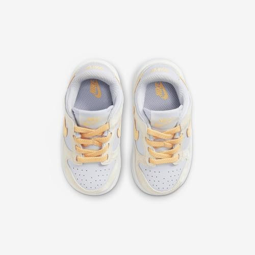 Nike Dunk Low Baby/Toddler Shoes (FB9107-100, Pale Ivory/Football Grey/White/Melon Tint) Size 24