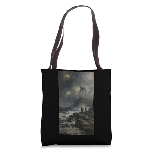 Oil Painting Classic Scene Where Ocean Seascape Tote Bag