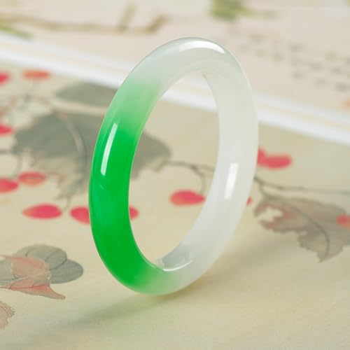 Semi-Mountain Semi-Water Quartz Rock Gemstone Bracelet for Women Bangle - Turquoise Flat Bead Design2