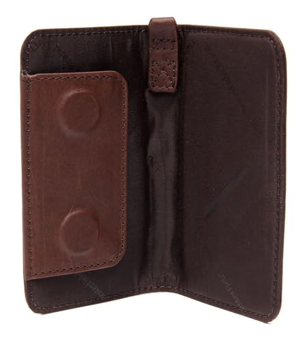 Étui lunettes marron cuir véritable objet de caractère