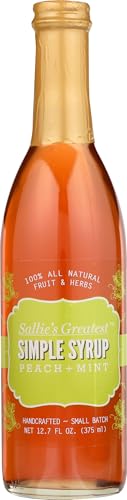 SALLIES GREATEST Peach/Mint Simple Syrup, 12.7 FZ