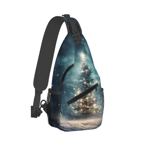 Christmas Tree Snow Stylish Men'S Messenger Bag - Durable Polyester, Huge Capacity & Adjustable Strap2