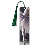 Marcapáginas de bailarina de ballet, marcapáginas de madera para mujeres y hombres, marcapáginas hecho a mano para amantes de los libros, etiquetas de madera para lectura, adornos rectangulares con bo
