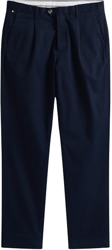 Tommy Hilfiger Herren Chino Hose Harlem Satin Relaxed Fit, Blau (Desert Sky), 31W/36L – Ansicht 7