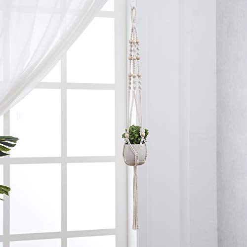 Zowaysoon 2Pcs Vintage Macrame Plants Hanger Hook Flower Pot Holder Legs String Hanging Rope Wall Art Home Garden Balcony Decoration #TOP4