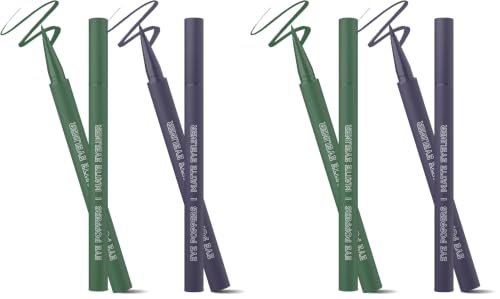 Image of Glam21 Eye Poppers Matte Eyeliner |Smudge Proof and Waterproof Formula | Pen Style Design | Bold & vibrant Shades | High Pigment up to 12 hours | 0.5gm Each Pack oF 4 (Mint To Be & Orchid)