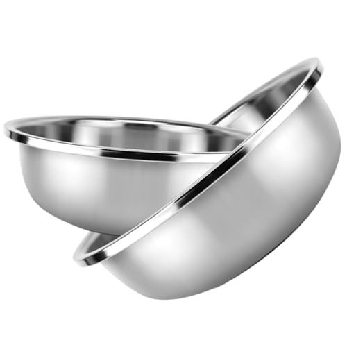 Set 2 bowls grandes de acero inoxidable 27 cm miniatura 1