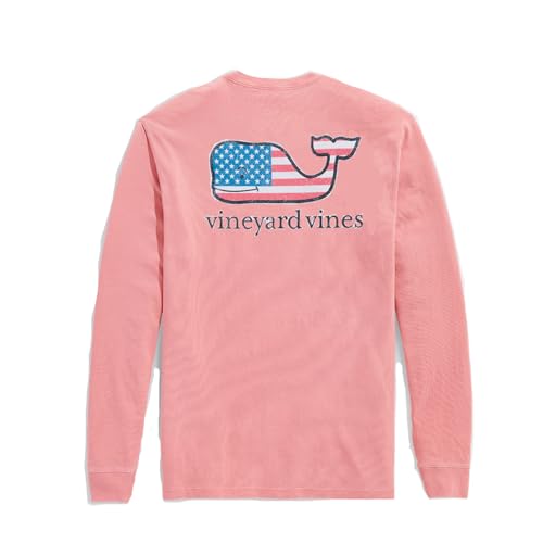 Image of Vineyard Vines Men's Flag Whale Long-Sleeve Pocket Tee