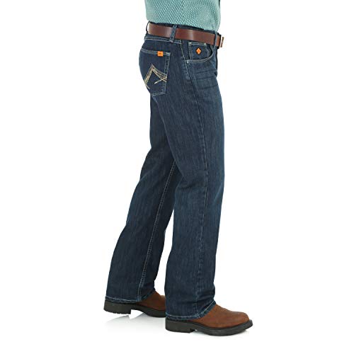 Wrangler Riggs Workwear Men's FR Flame Resistant 20X Vintage Boot Cut Jean, Rinse wash, 36x30