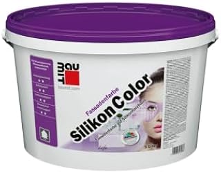 BAUMIT SilikonColor Fassadenfarbe silikonverstärkt weiß 12,5 Liter - verarbeitungsfertige Fassadenfarbe, silikonverstärkt, airless spritzbar, wasserabweisend und CO2-durchlässig