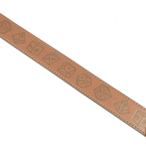 RPG Dice Leather Belt Strap and Metal Buckle 1.5" Wide with Snaps - D10 DND RPG MTG Table Board Games4