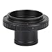 T2-PK Telescope Adapter, Aluminium Alloy 1.25inch Telescope to for Pentax PK Mount DSLR Camera Adapter Ring - Black