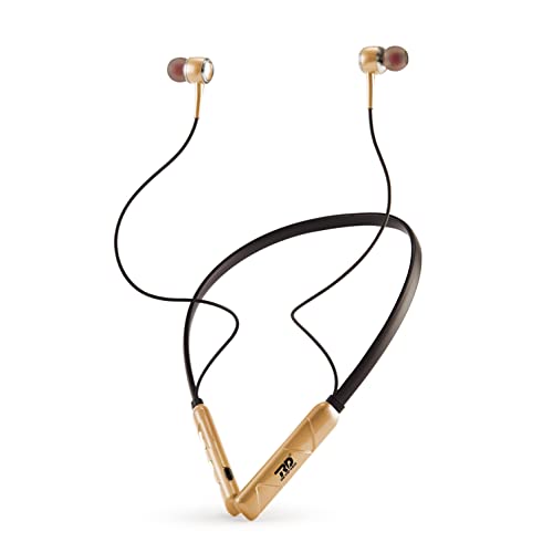 Image of RD M6 Wireless Bluetooth Neckband | 10mm Dynamic Drivers | 50H Playtime | Bluetooth v5.0 | ENC Noise Cancellation | Dual Mic | IPX4 Water Resistant | Smart Voice Assistance | Gold