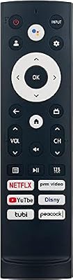 Replacement Remote Control for Hisense Smart Google TV Model 43A6H 50A6H 55A6H 65A6H 75A6H 50U6H 55U6H 65U6H 75U6H 65U8H 75U8H