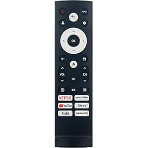 Replacement Remote Control for Hisense Smart Google TV Model 43A6H 50A6H 55A6H 65A6H 75A6H 50U6H 55U6H 65U6H 75U6H 65U8H 75U8H