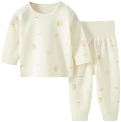 （02:30時点） [Hapipana] ベビー スリープウェア 腹巻き付き 上下セット 子供 キッズ 寝間着 パジャマ ベビー服 男の子 女の子 ルームウェア ナイトウェア ボーイズ ガールズ 綿100％ 寝巻き 春 秋 冬（お花のかご ，80）