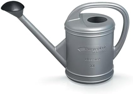Arrosoir Classique en Plastique Gris Effet métal 10L