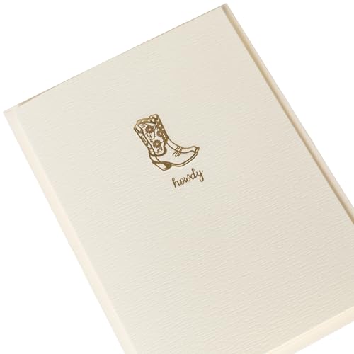 Image of Graphique Cowgirl Boots Cards, Pack of 10 Cards with Envelopes, All Occasion Greetings, Blank Inside, Gold Foil Embossing, La Petite Press Collection Boxed Set, 3.25 inch x 4.75 inch