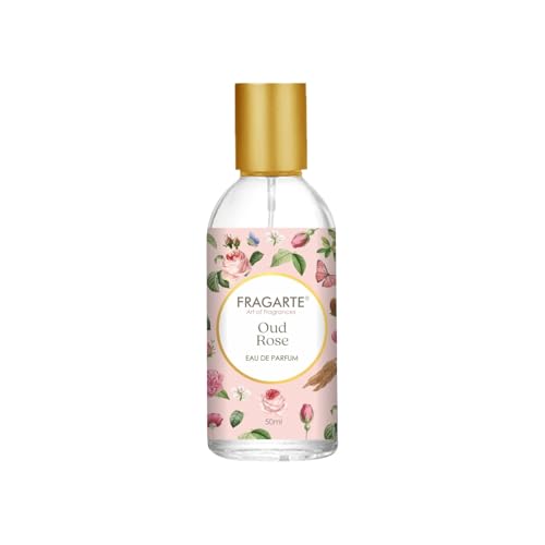 Image of Oud Rose Eau de Parfum - Premium Oriental Floral Perfume with Rich Oud and Romantic Rose Notes - Long Lasting Luxury Fragrance Spray for Men & Women - 50 ml