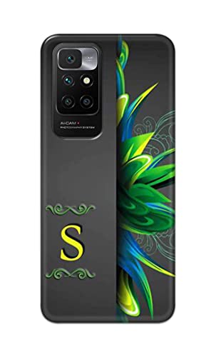 Image of Name II Initial II Letter Alphabet S Hard Back Case Cover for Redmi 10 Prime Back Cover -(J5) VNS2222