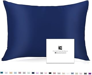 Ravmix Silk Pillowcase for Hair and Skin with Hidden Zipper, Breathable Soft Smooth Mulberry Silk Pillow Case Standard 50×75cm, 1PCS, Space Grey