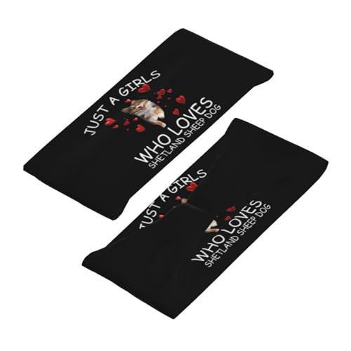 Just A Girls Who Loves Shetland Sheep Dog Adjustable Sports Headband Moisture Wicking Sweatband for Running Workout4