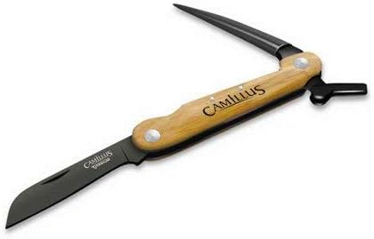 Camillus 7.5 Folder W/Marlin Spike Knife/Bamboo Handle/CARBONITRIDE TitaniumTM / AUS-8