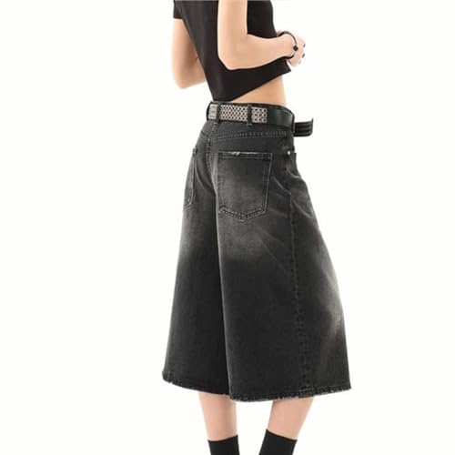Wide Leg Jeans for Women and Men 2024 Cropped Jeans High Waist Baggy Jorts Y2K Casual Denim Capris Pants Summer Clothes2