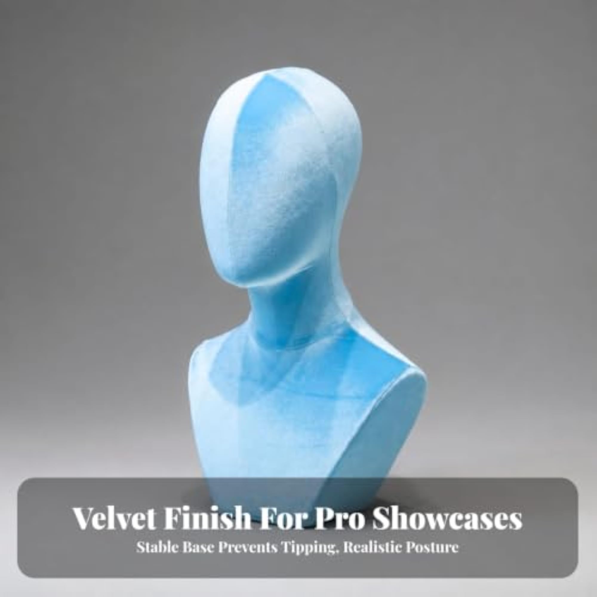Textile-Covered Display Bust for Boutique
