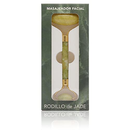 Masajeador Facial Piedra Jade, Masajeador Anti Arrugas, Reducción de Ojeras, Desinflama, Intensifica Tratamientos de Belleza para el Rostro Cover