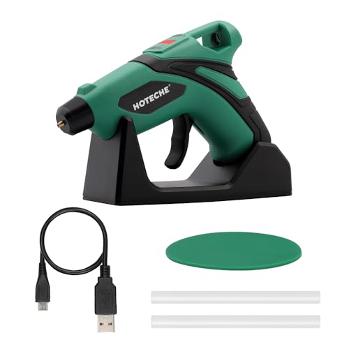 Hoteche 10W Rechargeable Cordless Hot Glue Gun
