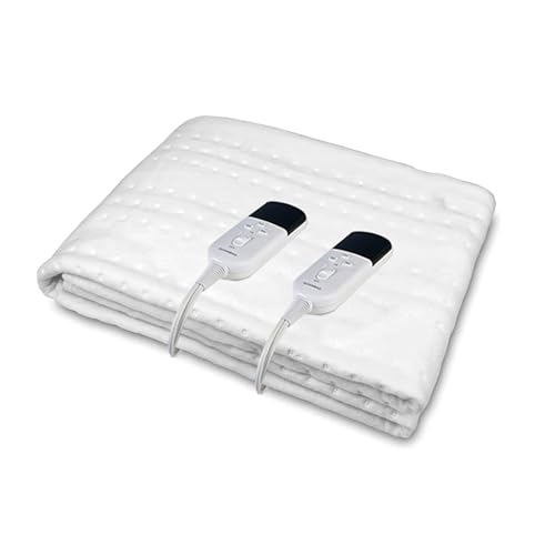 Couverture électrique double commande 160x140 cm avec minuterie