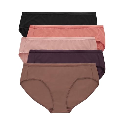 Hanes Women's Hipster Underwear Pack, Breathable Mesh Panties for Women, 5-Pack