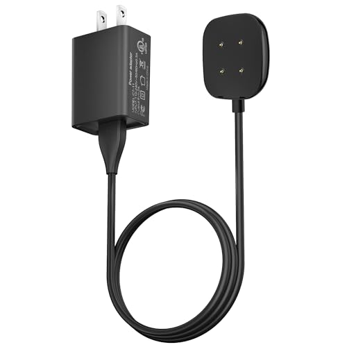 Vancle Fast Wall Charger for Fitbit Versa 4 / Versa 3 / Sense 2 / Sense, 3.3Ft Replacement USB Charging Cable Cord Magnetic Dock Stand for Versa 4/3 / Sense 2 Smartwatch
