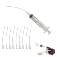 Yowfond 11 Stück Spritzenset mit Schlauch, 10ml Spritze für Tauben und Vögel, Zubehör für Aufzucht und Fütterung, Ernährungssonde für Wasser, Medikamente und Aliment