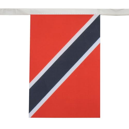 Image of AZ FLAG Trinidad and Tobago 6 meters BUNTING Flag 20 flags 9'' x 6'' - Tobagonian STRING flags 15 x 21 cm