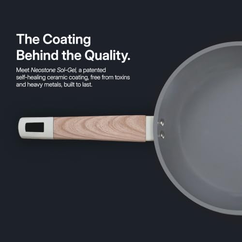 Image of Kreme Ceracook Ceramic Coated Granite Fry Pan 1.8L /24cm with Glass Lid, ISI Certified Frying Pan, Forged Aluminium, Gas & Induction Use, Non Toxic, PFAS & PTFE Free, 1 Year Warranty, Ocean Deep Blue
