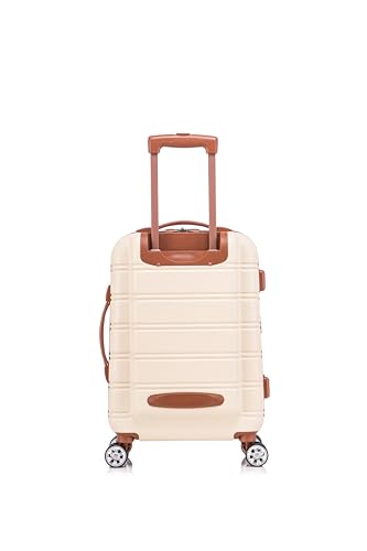 Image of Rockland Melbourne Hardside 2 Piece Expandable Spinner Wheel Luggage Set, Carry-On 20 inch and Tote 14 inch, White