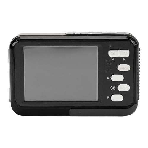 Asixxsix Underwater Camera, 4K 48MP Autofocus HD Dual Screen Waterproof Camera, with 16X Zoom, Front & Back Screen, Lightweight Compact Waterproof Digital Camera for Snorkeling (Black)