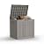 Mars Villa Deck Box, 31 Gallon Resin Indoor and Outdoor Storage Box Waterproof for Patio Furniture Cushions, Pool Supplies, Gardening Tools, Weatherproof and UV Resistant (Grey)
