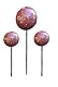 Rosenkugel Gartenstecker 3er-Set Edelstahl mit Granitlackierung