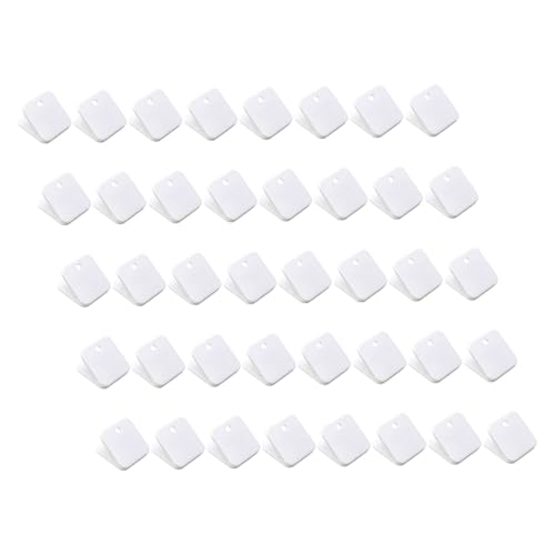 AUTSUPPL 40個ホワイトプラスチックファイルクリップ ペーパー整理用バインダークランプ 事務用品 書類整理フォルダ用ページクランプ 学校 オ