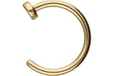 ➤ LIEFERUMFANG: 1 Nasenring | Goldfarben | 0,8 mm Stabstärke | 6 mm Innendurchmesser